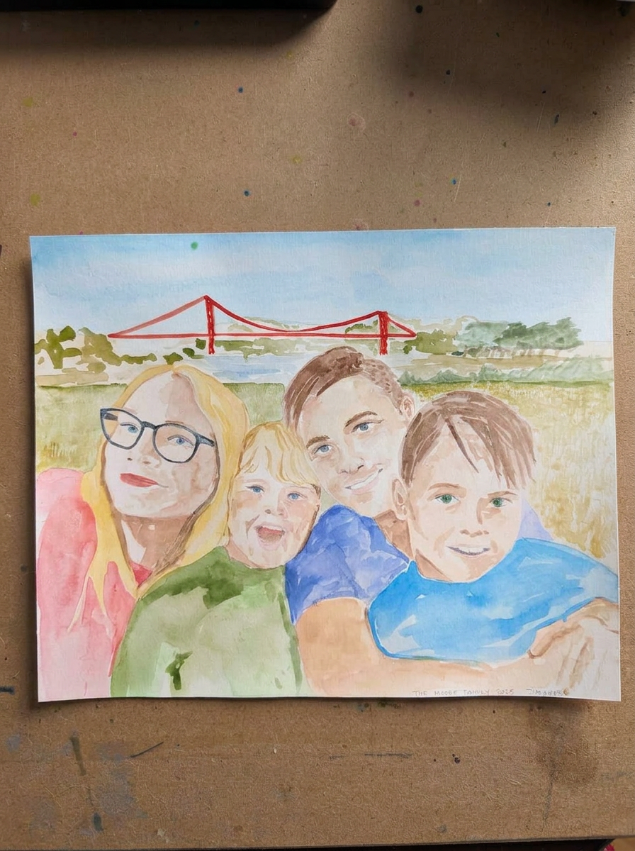 Portrait Commissions — watercolor portrait 12