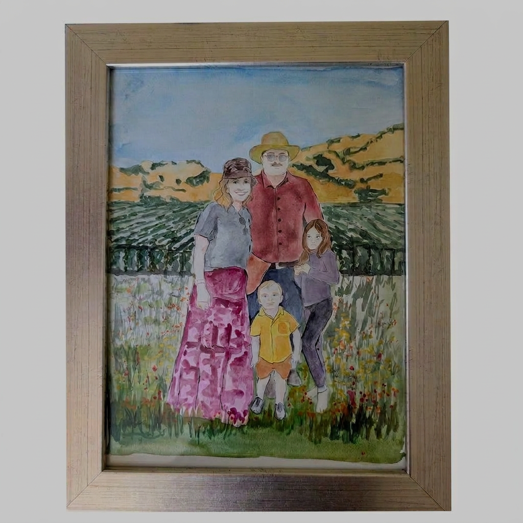 Portrait Commissions watercolor portrait by Margaret Timbrell