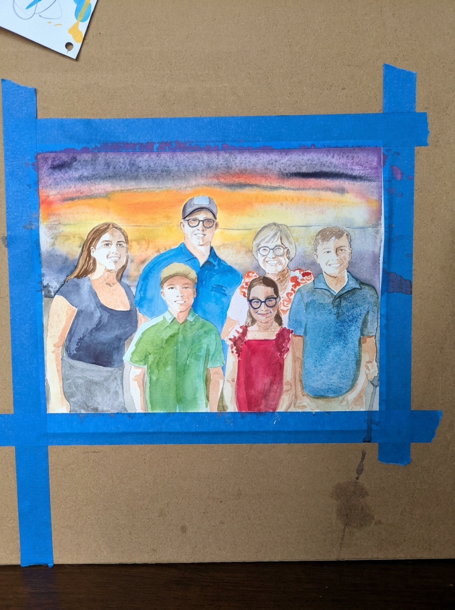 Portrait Commissions — watercolor portrait 7