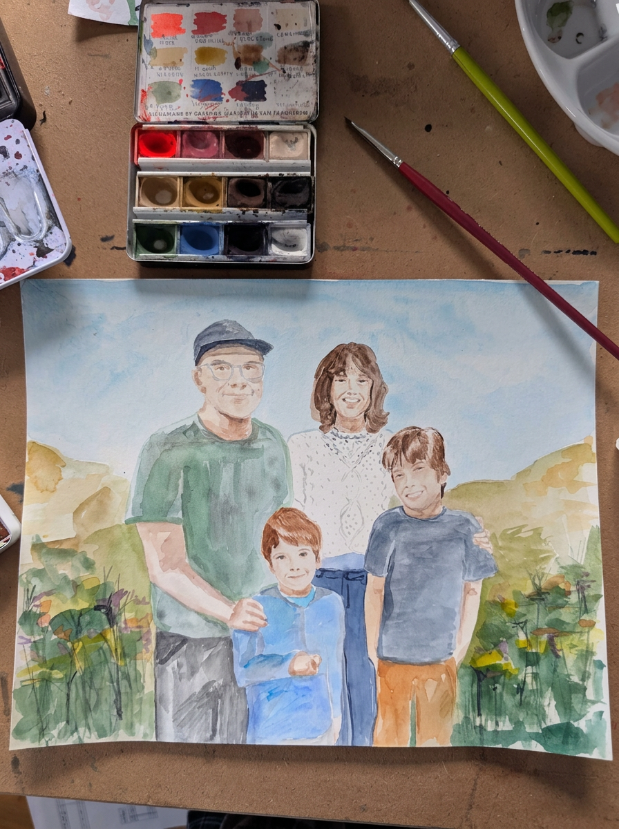 Portrait Commissions — watercolor portrait 5