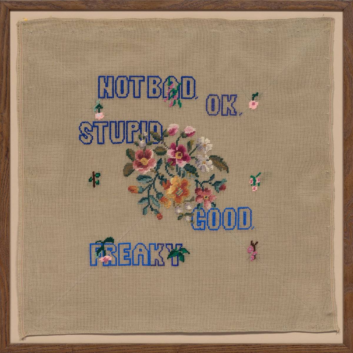 Not Bad, 2018 — needlework by Margaret Timbrell