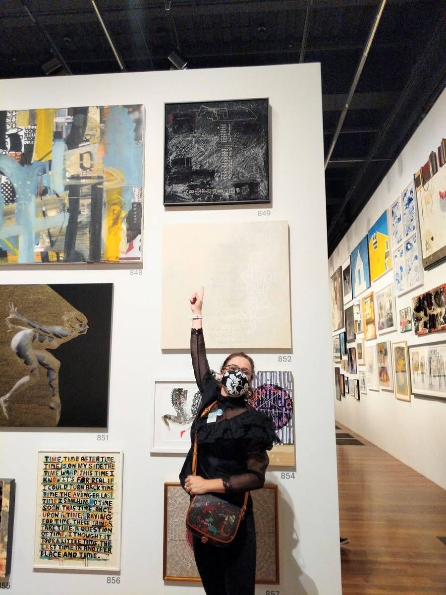Installation view, de Young Open at the de Young Museum (2020) — Running Stitches